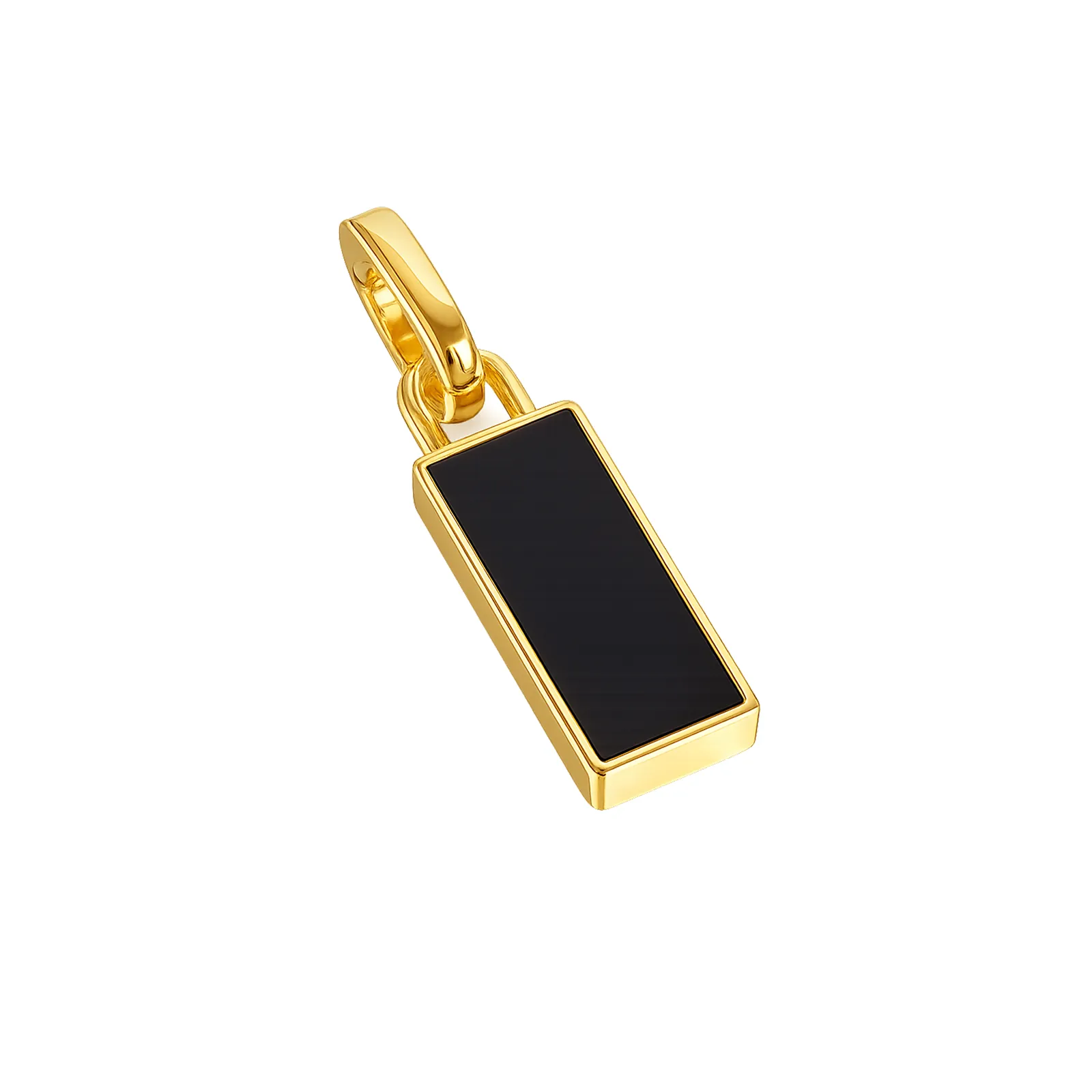 Nero Tag Pendant — front view